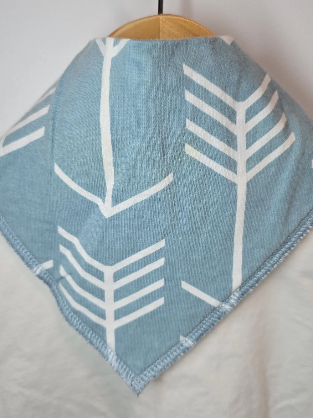 3 For $10 Blue Arrow Print Baby Bandana Scarf Bib - Soft Absorbent Cotton